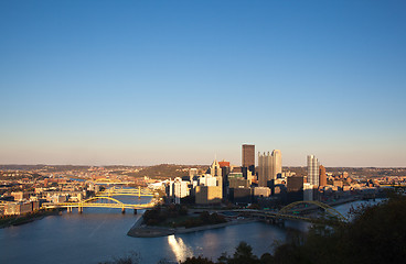 Image showing Pittsburgh at sunset