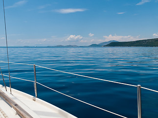 Image showing Dark blue sea off Greek coast