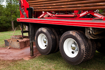 Image showing Drilling well in yard