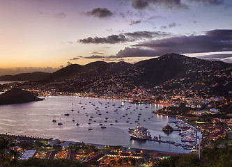 Image showing Town of Charlotte Amalie and  Harbor