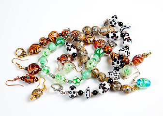 Image showing Various hand made bracelets