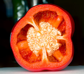 Image showing Red pepper interior 