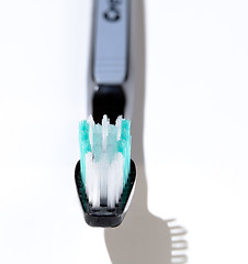 Image showing End view of toothbrush head and bristles