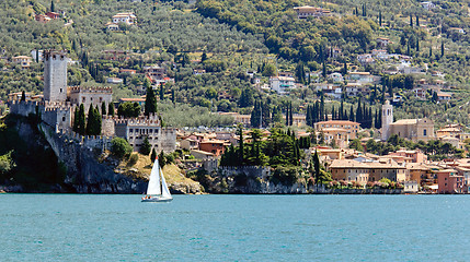 Image showing Yacht off Malcesine