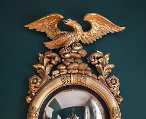 Image showing Ornate gold mirror