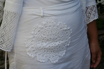 Image showing Crocheted pattern on skirt