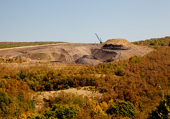 Image showing Mountain top coal quarry