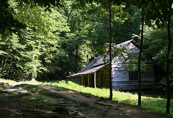 Image showing Log Cabin in Smoky Mountains