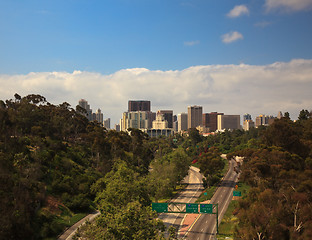 Image showing San Diego Skyline from Cabrillo Bridge