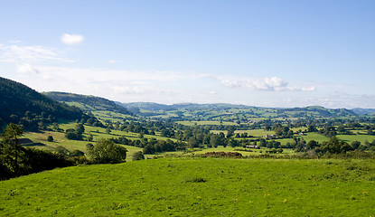 Image showing Rolling countryside in Wales