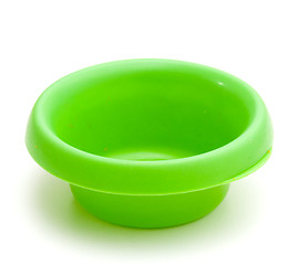 Image showing Green pet bowl empty