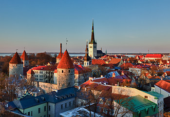 Image showing Old town of Tallinn Estonia