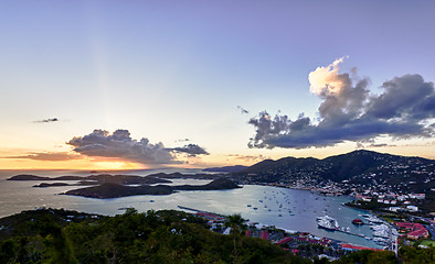 Image showing Town of Charlotte Amalie and  Harbor