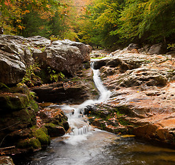 Image showing Water rushing down river