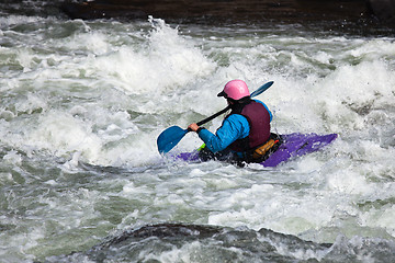 Image showing White water kayaking