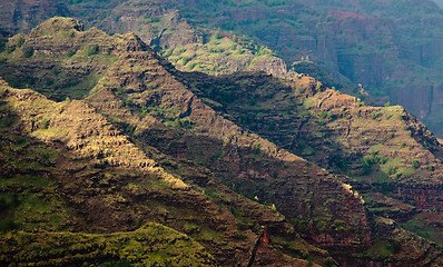 Image showing Craggy rocks in Waimea Canyon