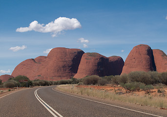 Image showing Ayer's Rock with road