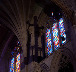 Image showing Light falling in gothic cathedral