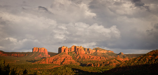 Image showing Stormy view of Sedona hills