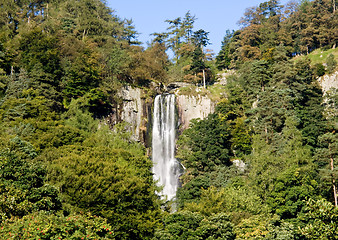 Image showing Pistyl Rhaeadr Waterfall overview