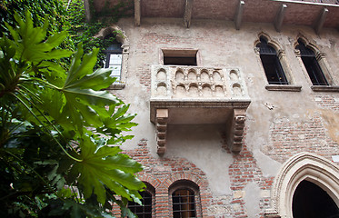 Image showing Juliet's balcony in Verona