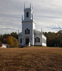 Image showing Vermont Church in Fall