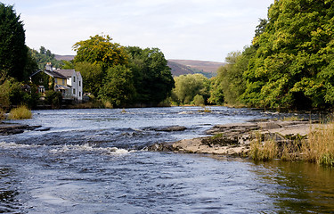 Image showing Wide river scene in Wales