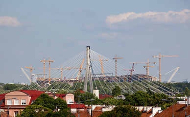 Image showing Football stadium construction