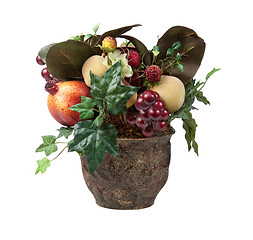 Image showing Fruits in Xmas centerpiece