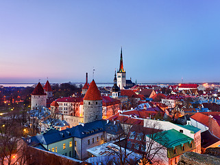 Image showing Old town of Tallinn Estonia