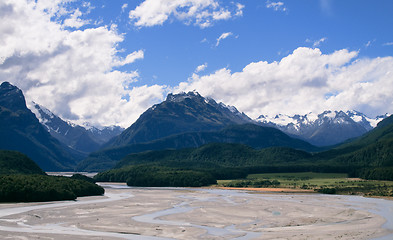 Image showing Rolling countryside in New Zealand