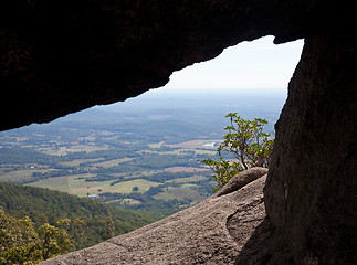 Image showing Shenandoah valley through rock tunnel