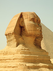 Image showing Sphinx and Giza Pyramids in Egypt