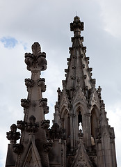 Image showing Exterior carvings of roof of cathedral