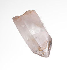 Image showing Quartz crystal isolated on white