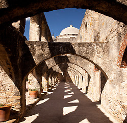 Image showing Arches of San Jan Mission near San Antonio