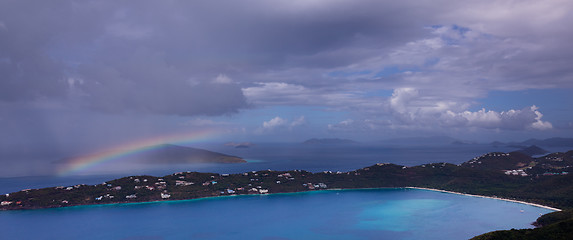 Image showing Storm over Magens Bay on St Thomas USVI