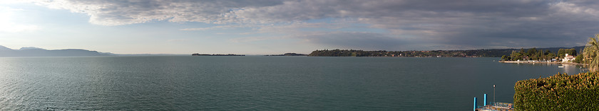 Image showing Panorama over Lake Garda