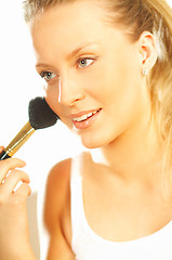 Image showing Girl doing makeup