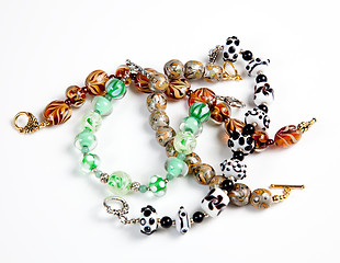 Image showing Various hand made bracelets