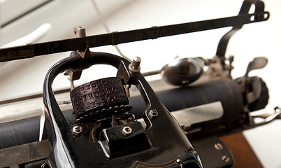 Image showing Antique pre-QWERTY typewriter