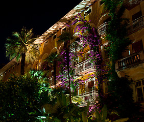 Image showing Hotel at Gardone at night