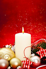 Image showing red christmas background