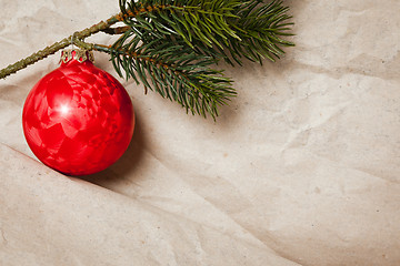 Image showing red christmas ball