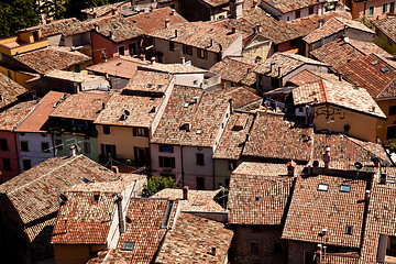 Image showing Tiled roofs of Malcesine