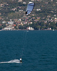 Image showing Parasurfing on Lake Garda