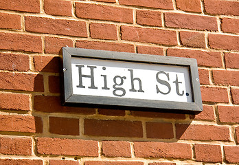 Image showing High St sign