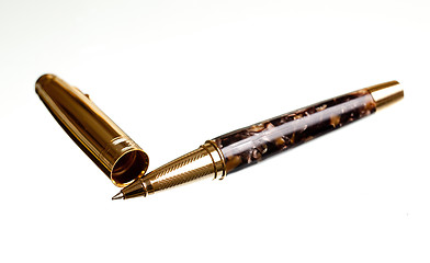 Image showing Luxury gold ball point pen