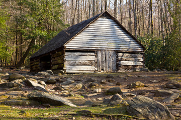 Image showing Old barn in Smoky Mountains