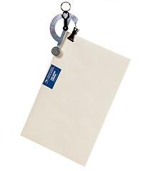 Image showing Letter scale weighing an envelope